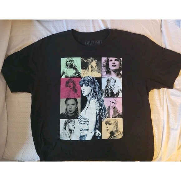 Taylor Swift The Eras Tour Tshirt Woman Large Tour Merch Photo Graphic Tee Black - Picture 2 of 9